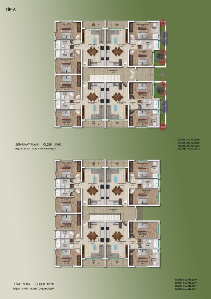 GİRNE LAPTA – SATILIK 2+1 DAİRELER-14