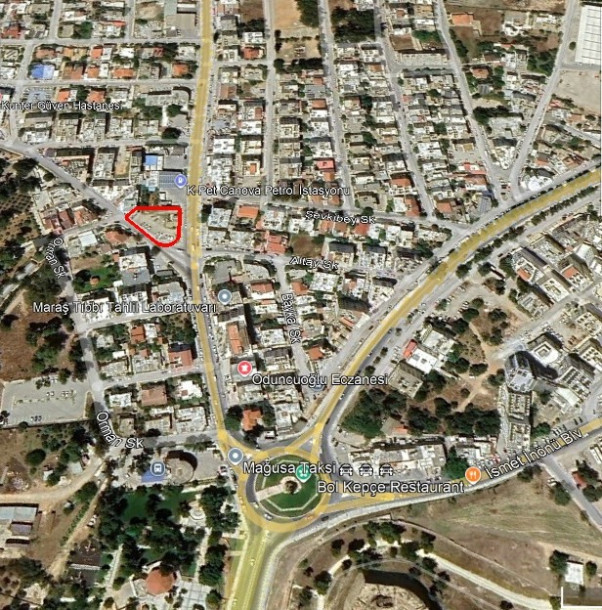 GAZİMAĞUSA /MARAŞ BÖLGESİ LARNAKA YOLU ÜZERİ TİCARİ İZİNLİ SATILIK ARSA-1