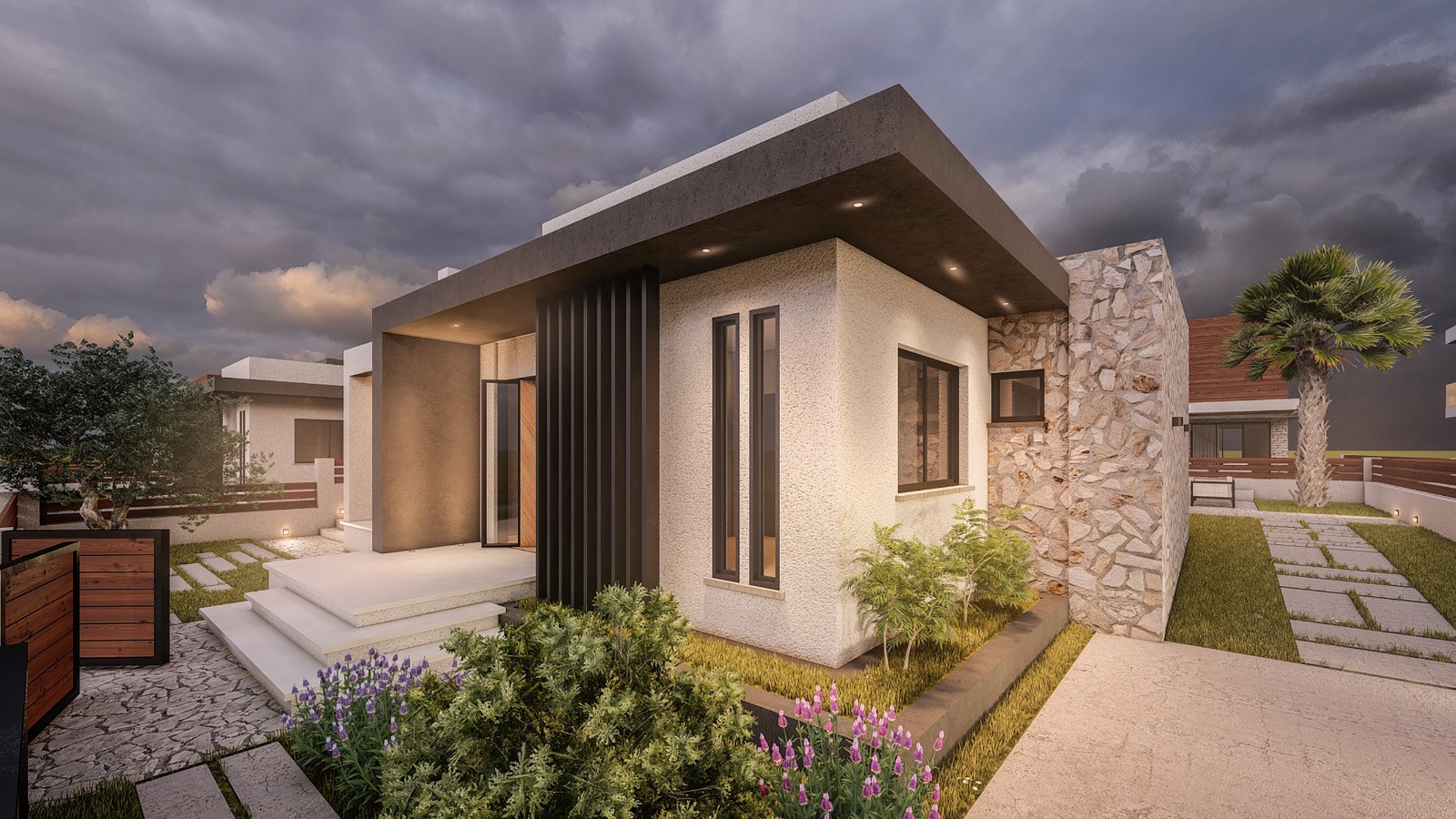 GAZİMAĞUSA/YENİBOĞAZİÇİ'NDE YAPIM AŞAMASINDA SATILIK BUNGALOW VE VİLLALAR-3